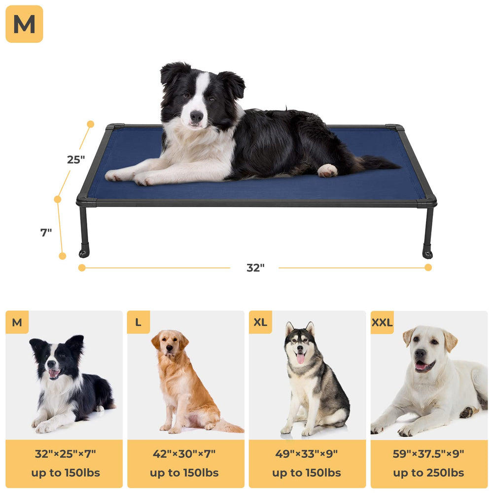 Veehoo elevated 7-inch-off-ground design enhances airflow for a dry rest.