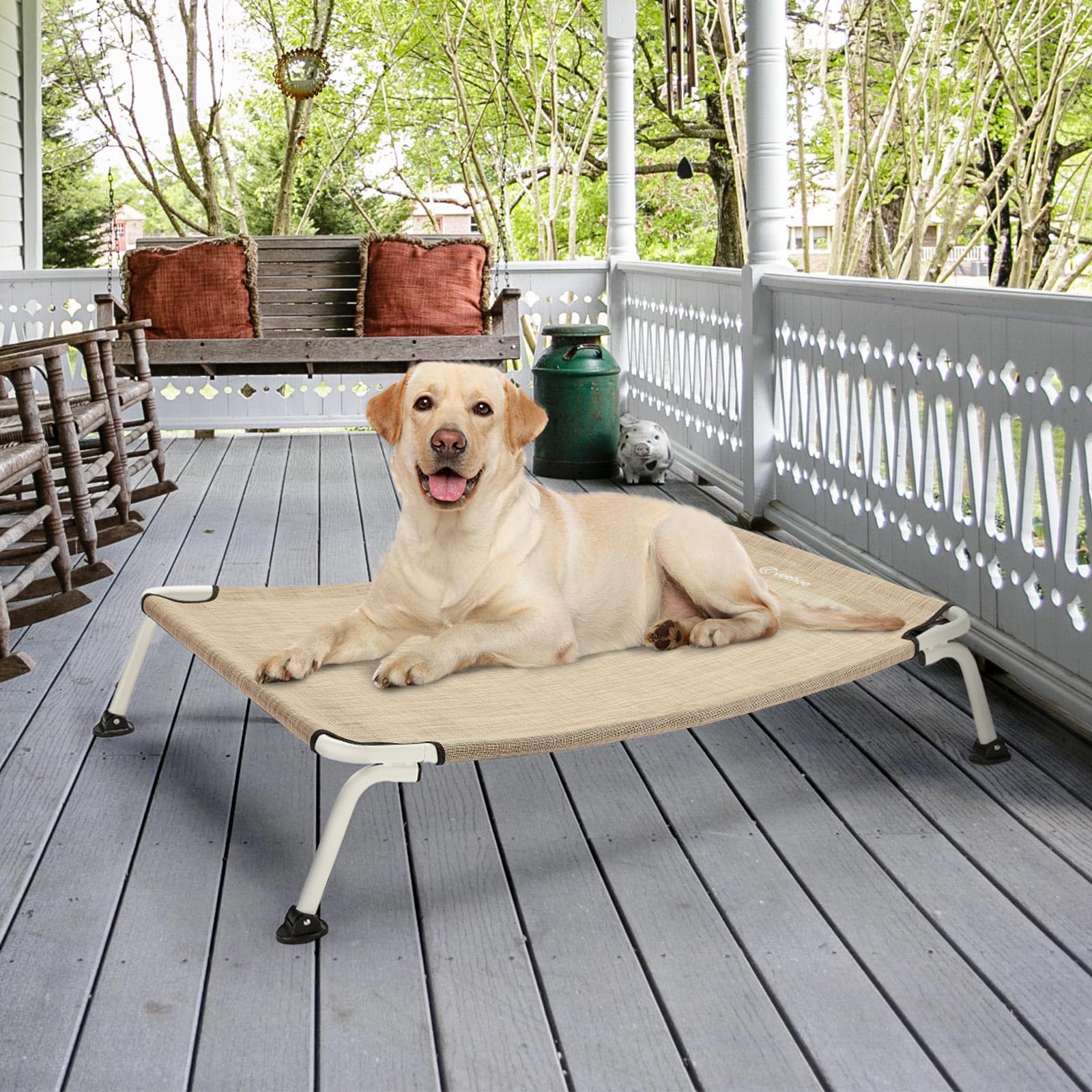 Veehoo large-dog bed supports up to 120 lbs with durable legs