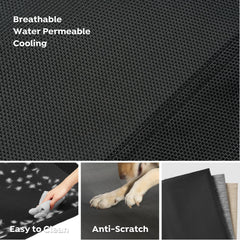 Veehoo non-slip feet with silicone bottom reduce movement on floors.