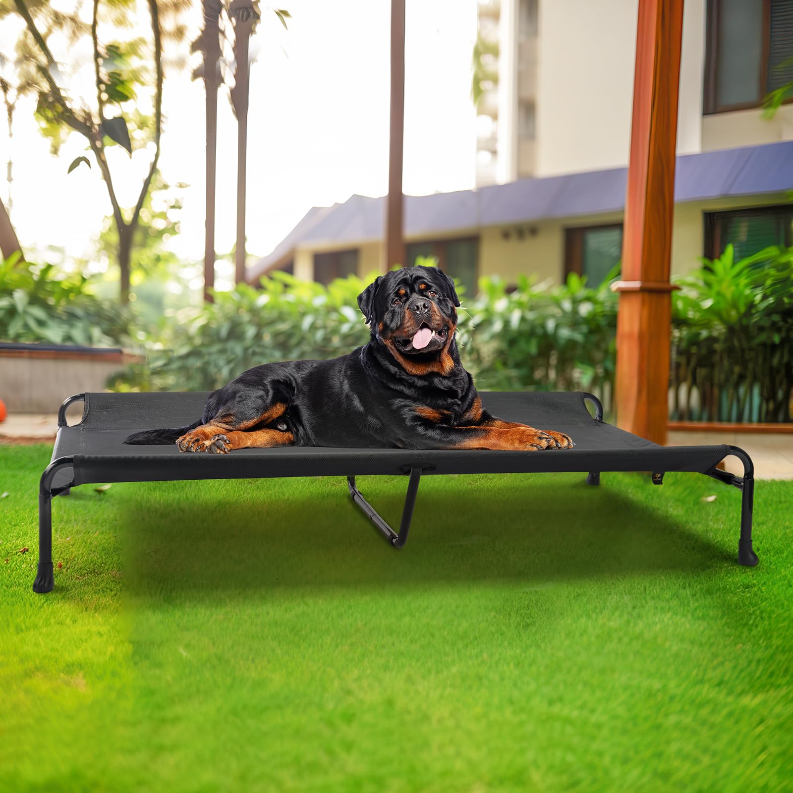 Veehoo outdoor-ready bed ideal for patio lounging or camping