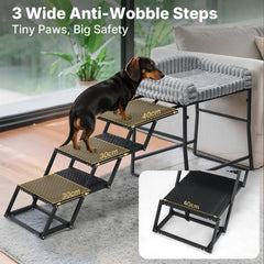 Veehoo folding dog steps under seat enables compact storage