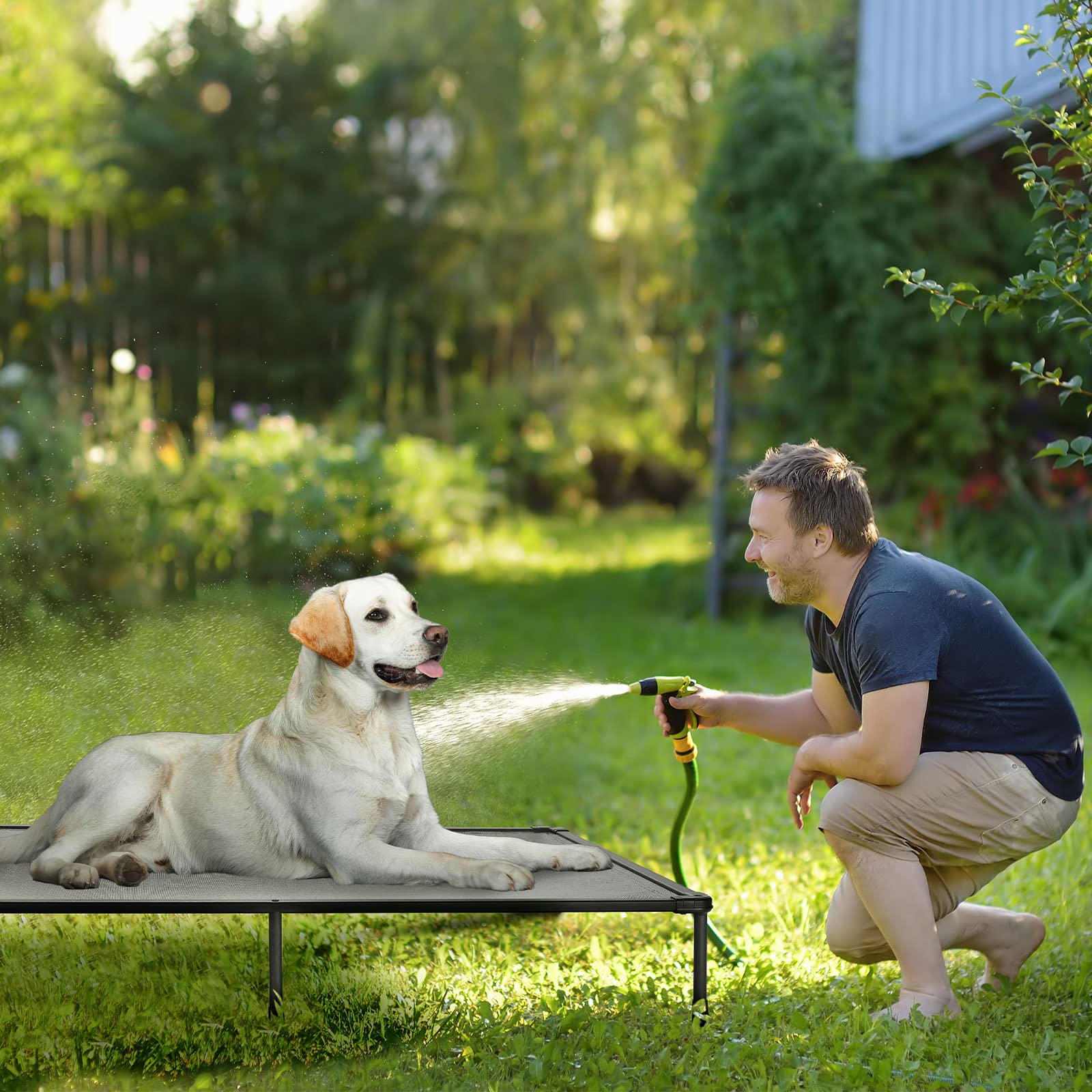 Veehoo indoor outdoor dog bed ready for easy assembly