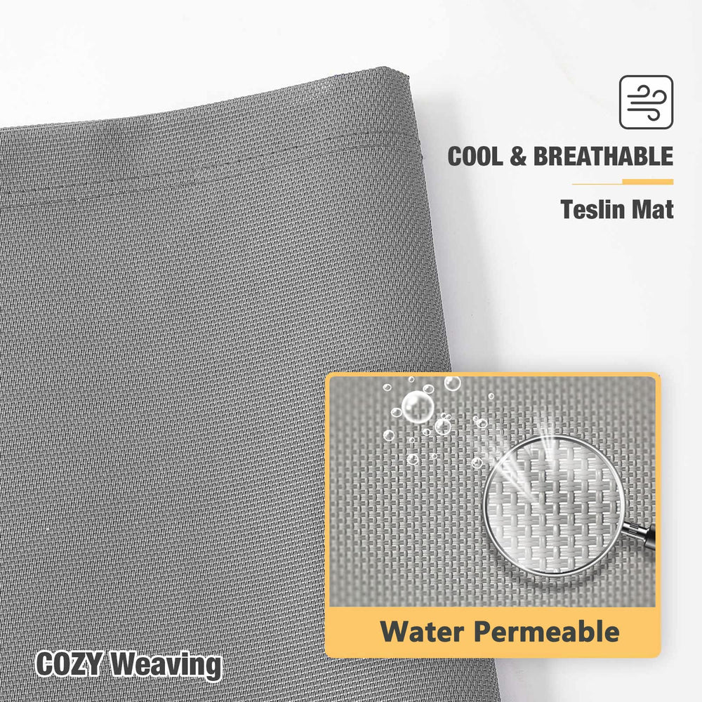 Veehoo indoor outdoor use scene illustrates versatile, portable dog bed