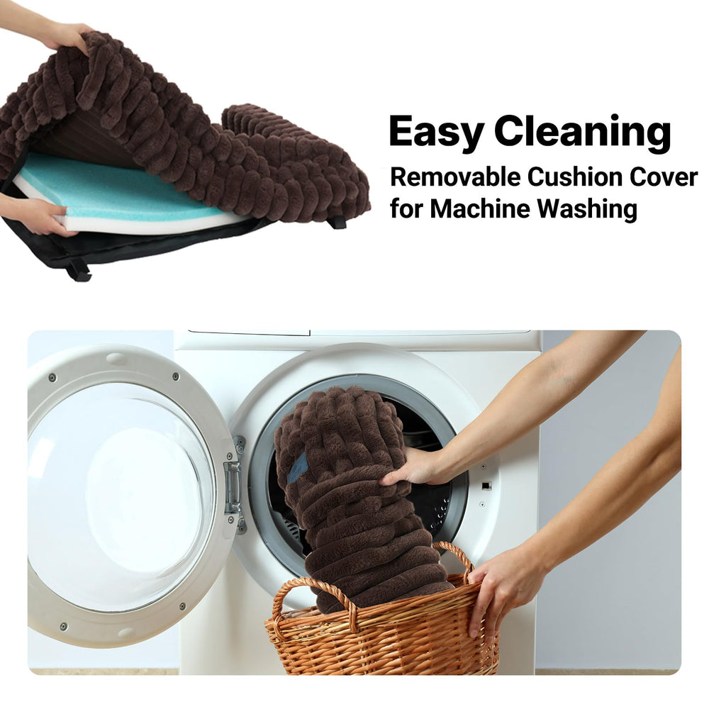 Veehoo non-slip feet keep the bed steady on hardwood.