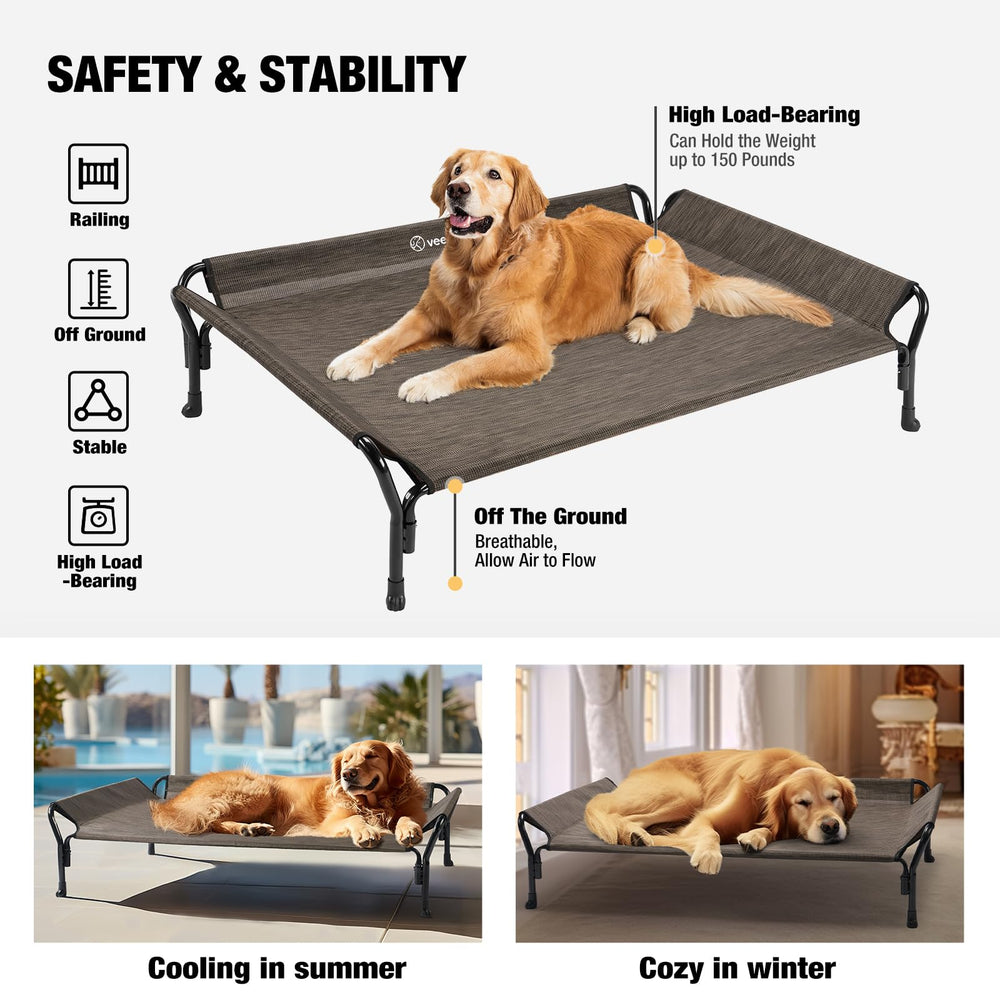Veehoo non-slip feet provide floor protection and stable footing.