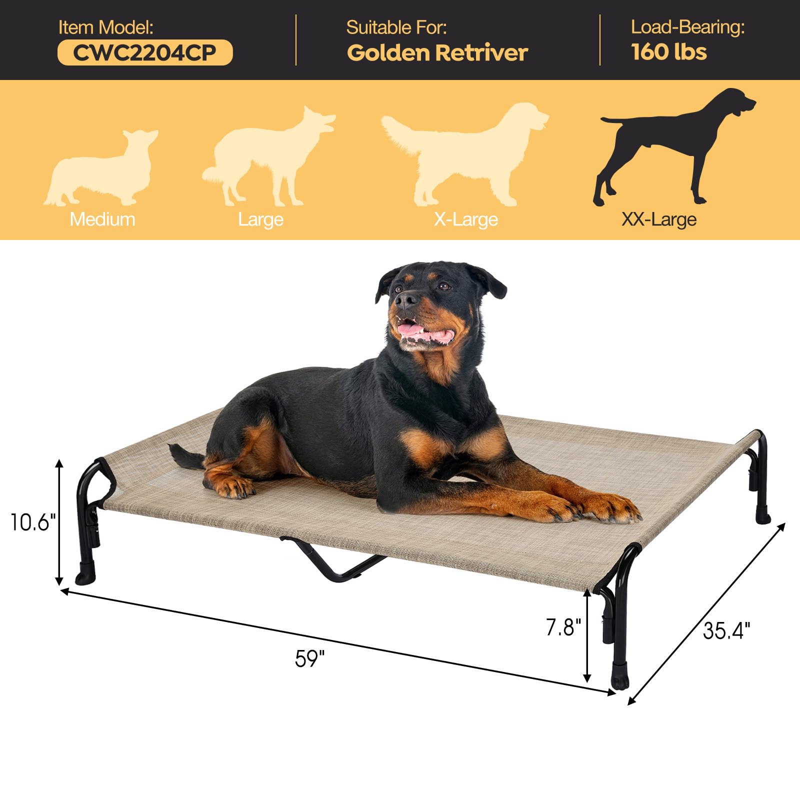 Veehoo non-slip feet protect floors and stabilize the bed