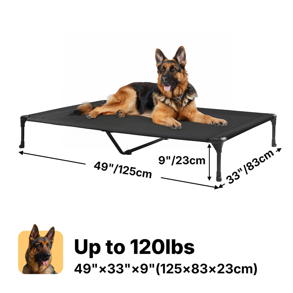 Veehoo non-slip feet stabilizing the bed on slick surfaces