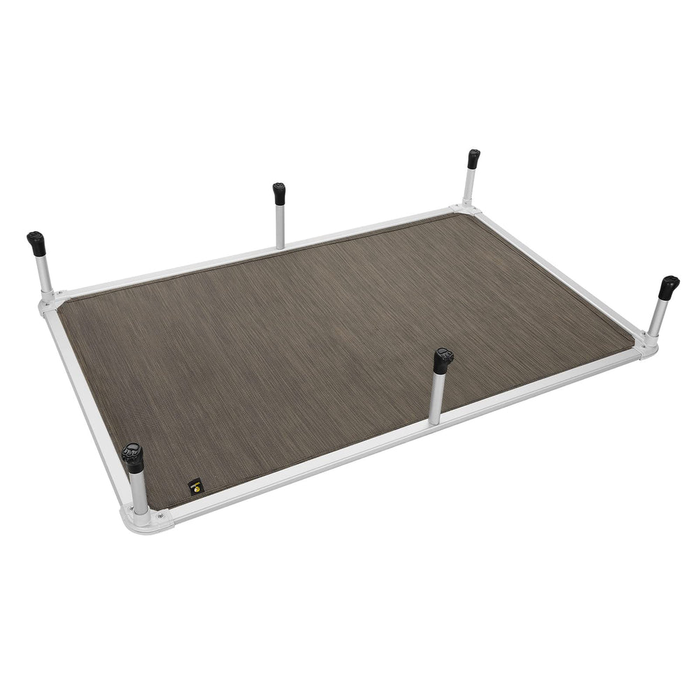 Veehoo non-slip feet prevent bed movement on various floors.