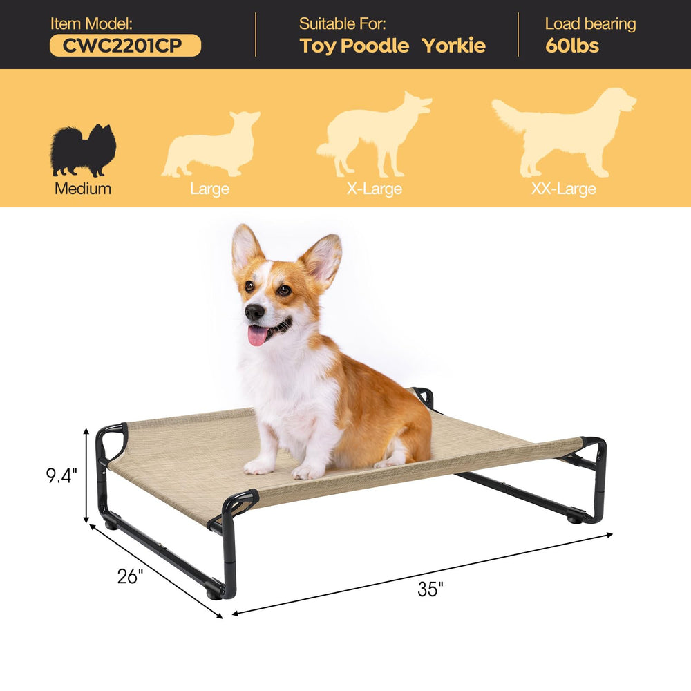 Veehoo Original anti-slip-feet; stabilizes the bed on varied outdoor surfaces.