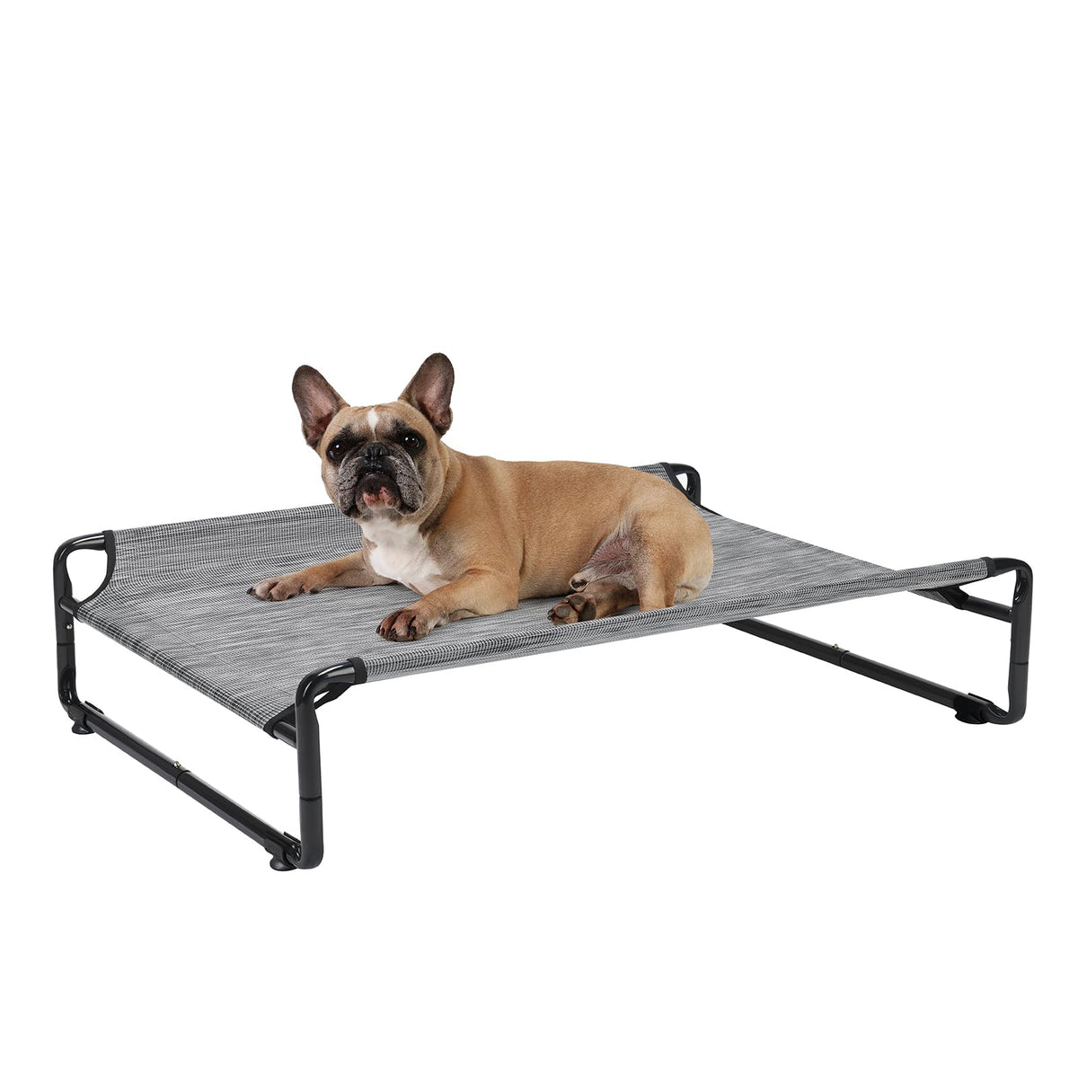 Veehoo original outdoor elevated dog bed frame delivers outdoor durability and cooling support.