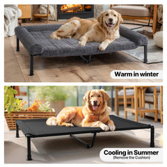 Veehoo Orthopedic Elevated Dog Bed assembly tools and setup illustration