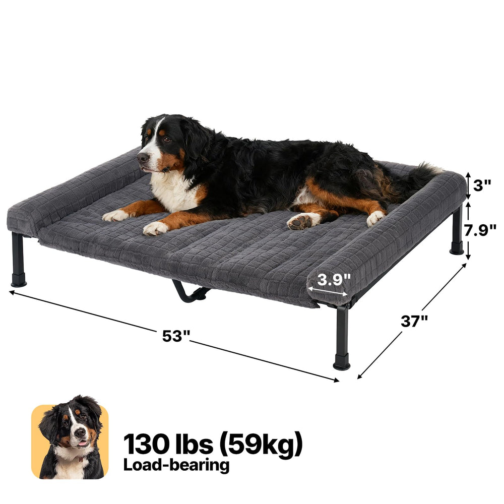 Veehoo Orthopedic Elevated Dog Bed non slip feet stabilize on floors