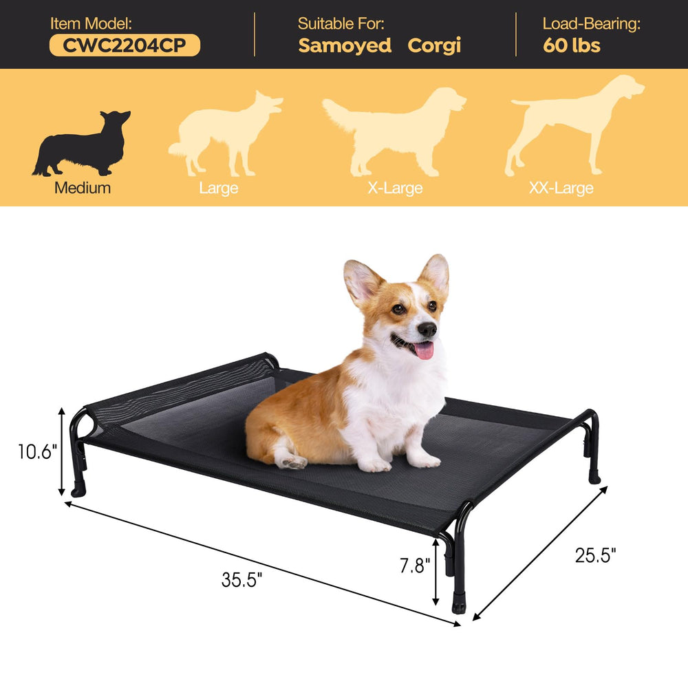 Veehoo cooling dog cot enables airflow to help pets stay comfortable.