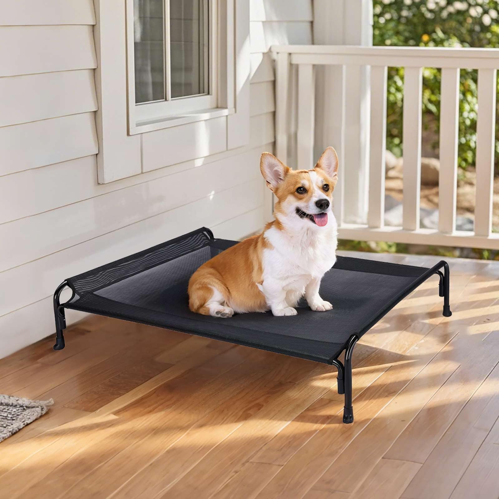 Veehoo tool-less assembly makes setup quick for indoor or outdoor use.