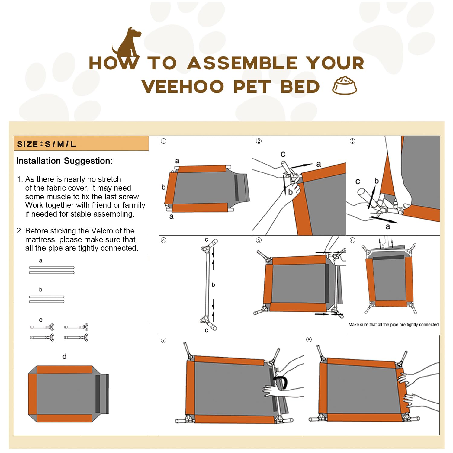 Veehoo easy-assembly design with plug-in components makes setup quick for indoor or outdoor use