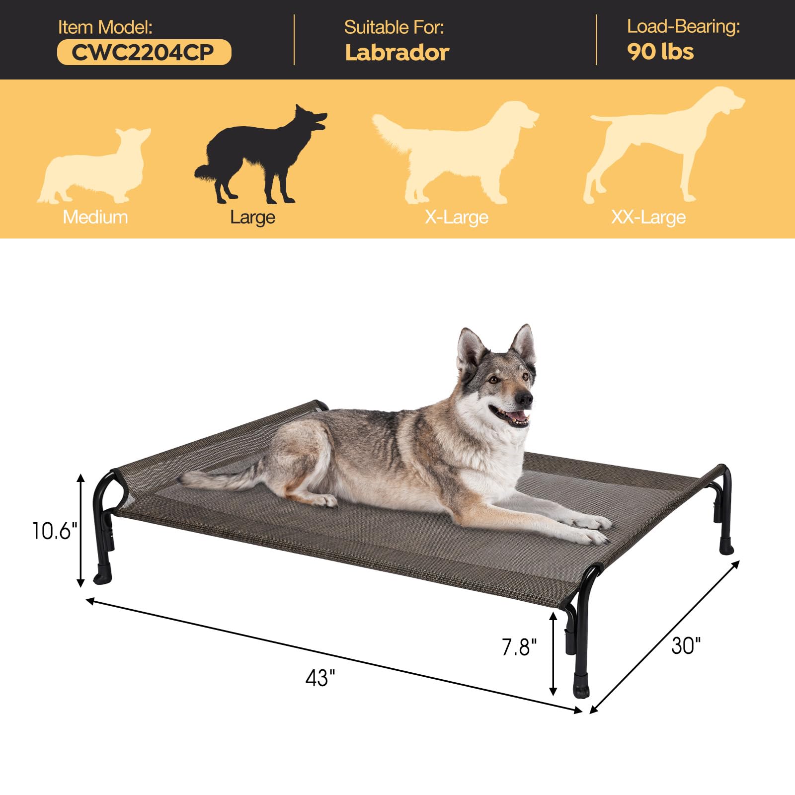 Veehoo elevated design promotes airflow to help pets stay cool
