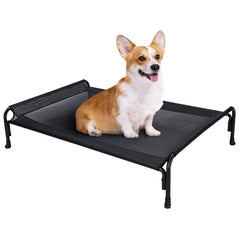 Veehoo outdoor elevated dog bed frame offers sturdy raised resting for outdoor lounging.