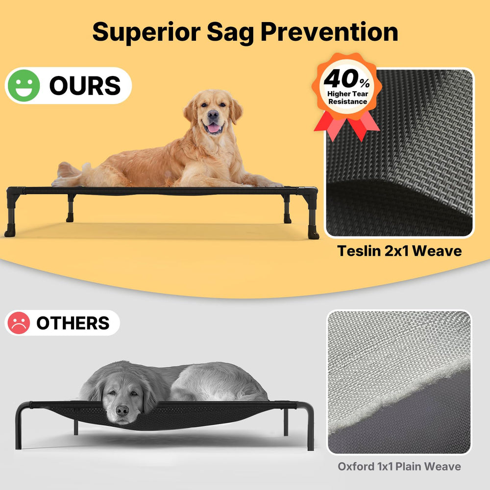 Veehoo three-way connector and central support show stable elevated platform.