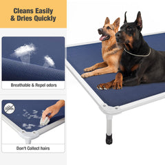 Veehoo raised bed sits 9 inches off ground for clean, comfortable rest.