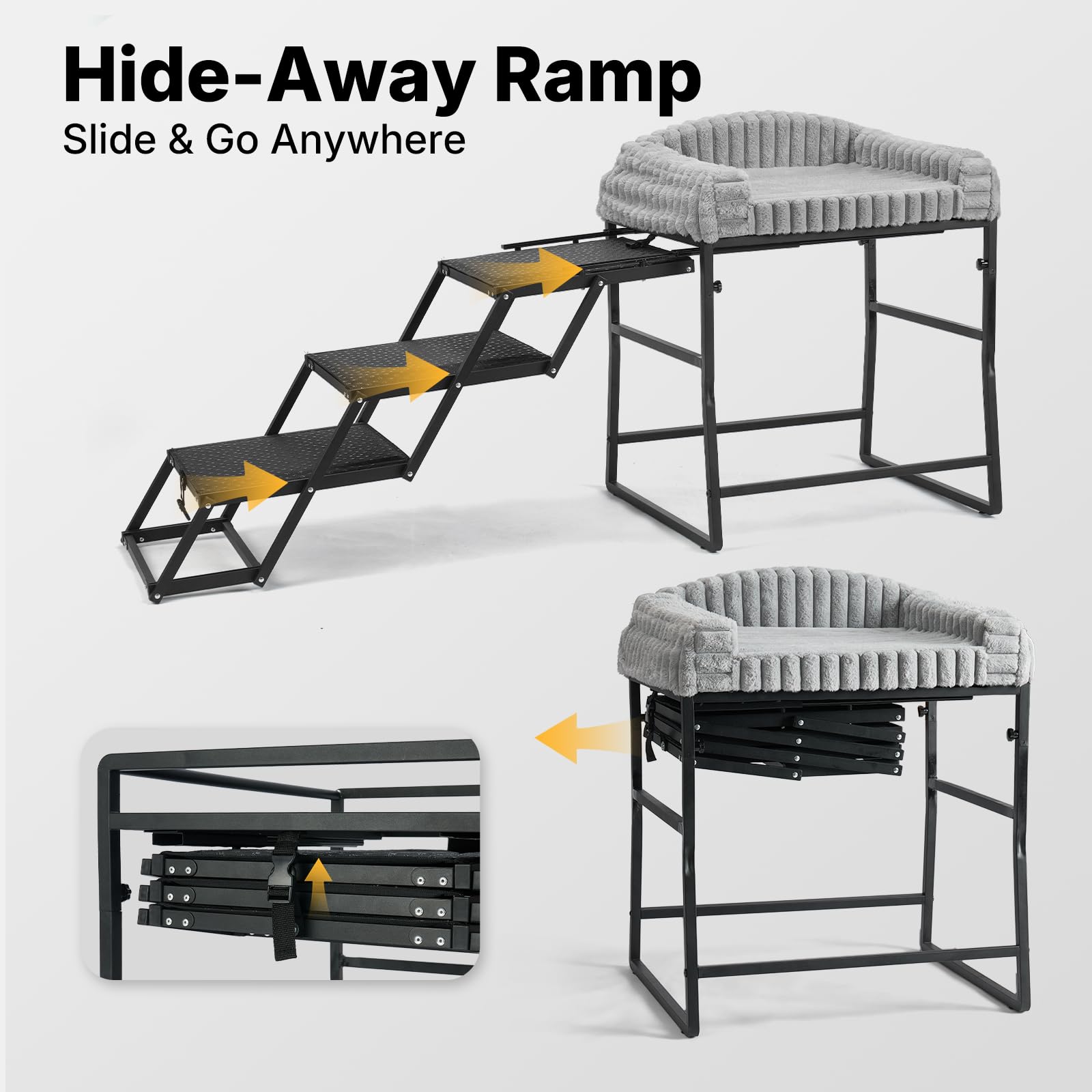 Veehoo sturdy metal frame ensures stable access for small pets