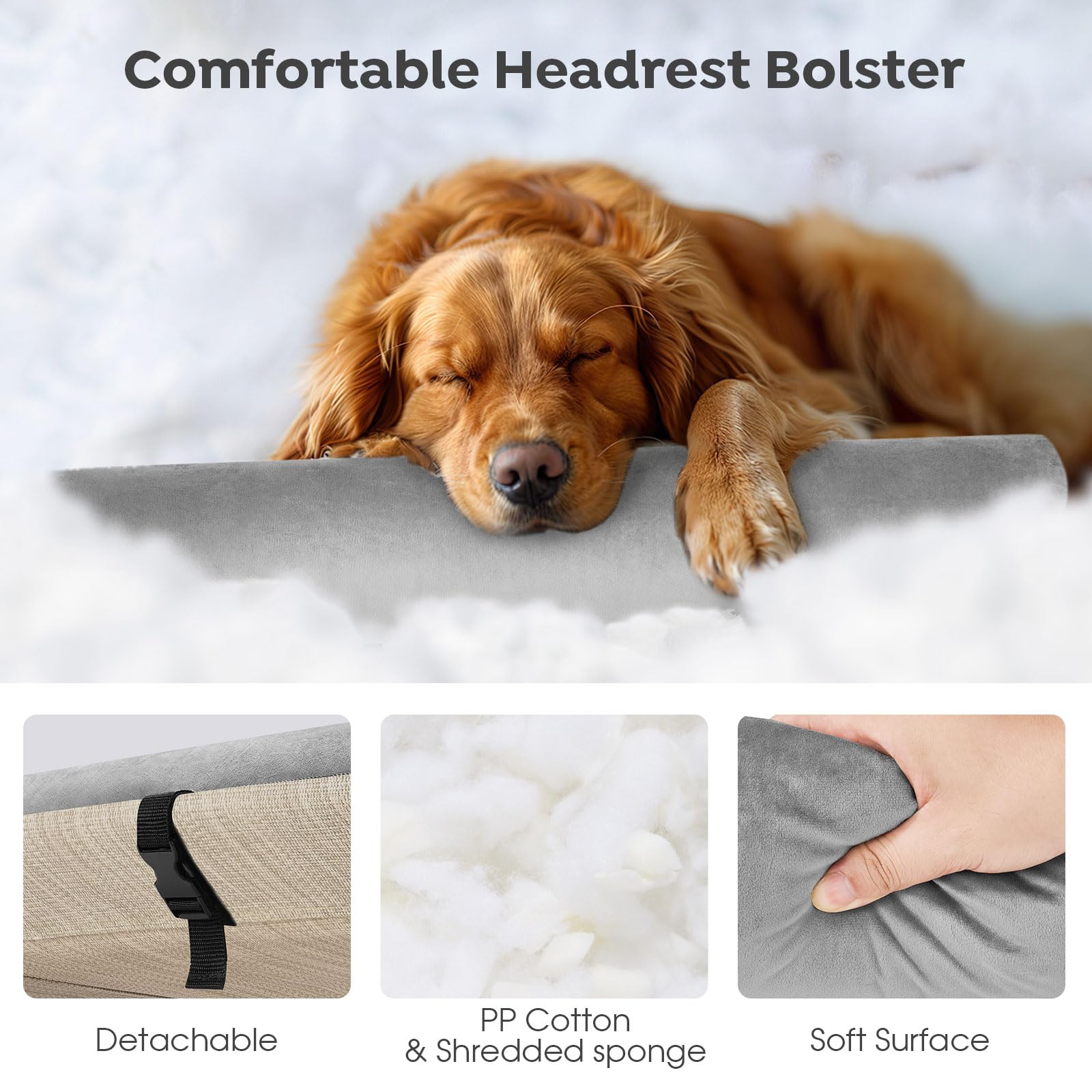Veehoo Teslin mesh cooling surface promotes airflow for hot days.
