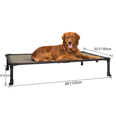 Veehoo Textilene mesh bed promotes airflow for cooler, cleaner resting indoors or outdoors