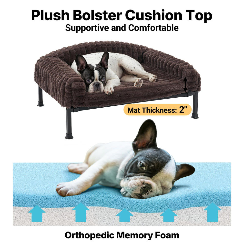 Veehoo three-sided bolster surrounds the bed for secure neck support.
