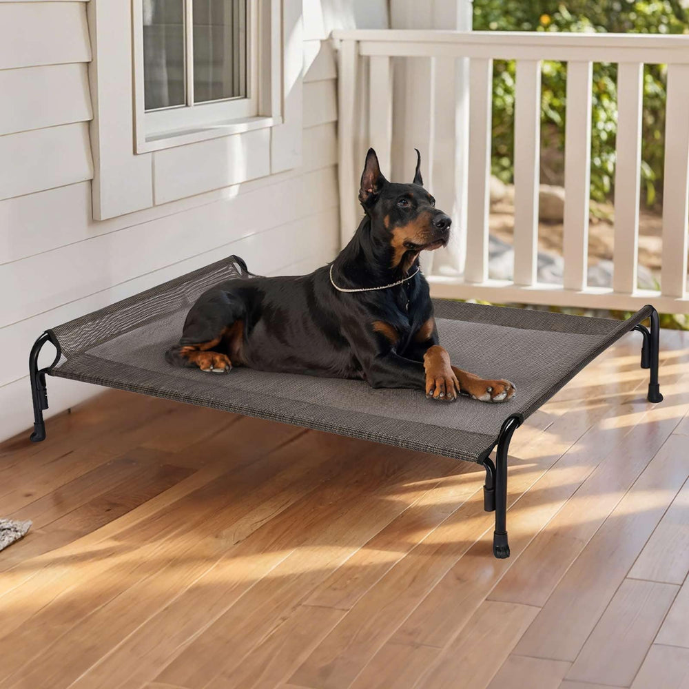 Veehoo XL bed indoors demonstrating easy-clean surface after outdoor use