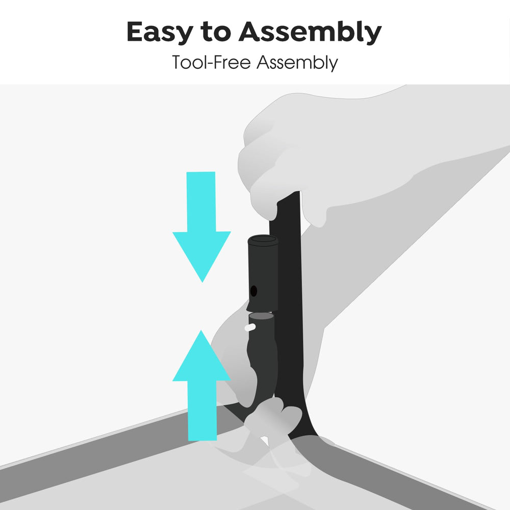 Veehoo XXL Outdoor Elevated Dog Bed snap-on assembly enables tool-free setup.