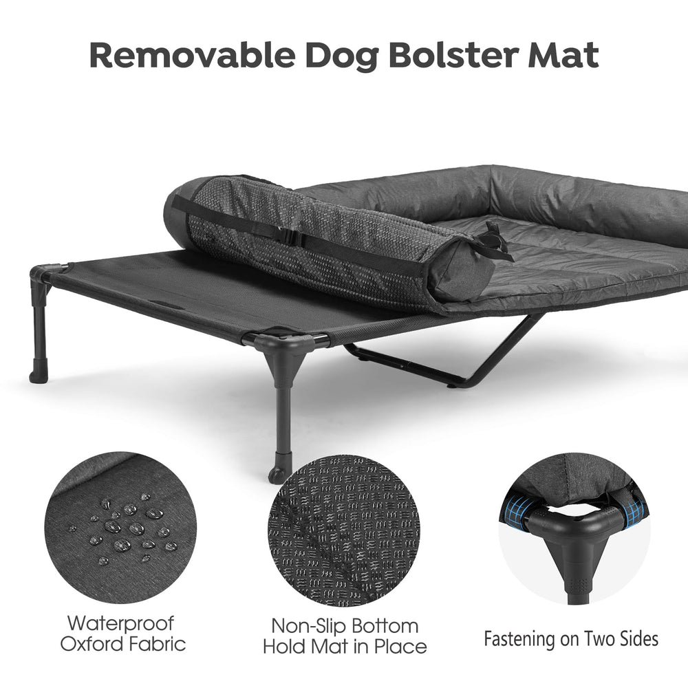 Veehoo non-slip feet keep the bed stable on slick floors