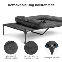 Veehoo non-slip feet keep the bed stable on slick floors