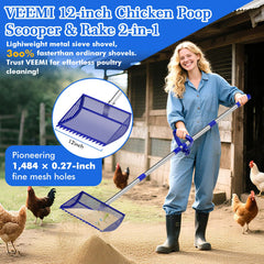 VEEMI adjustable-handle 35–65in blue demonstrates tall-user friendly length.