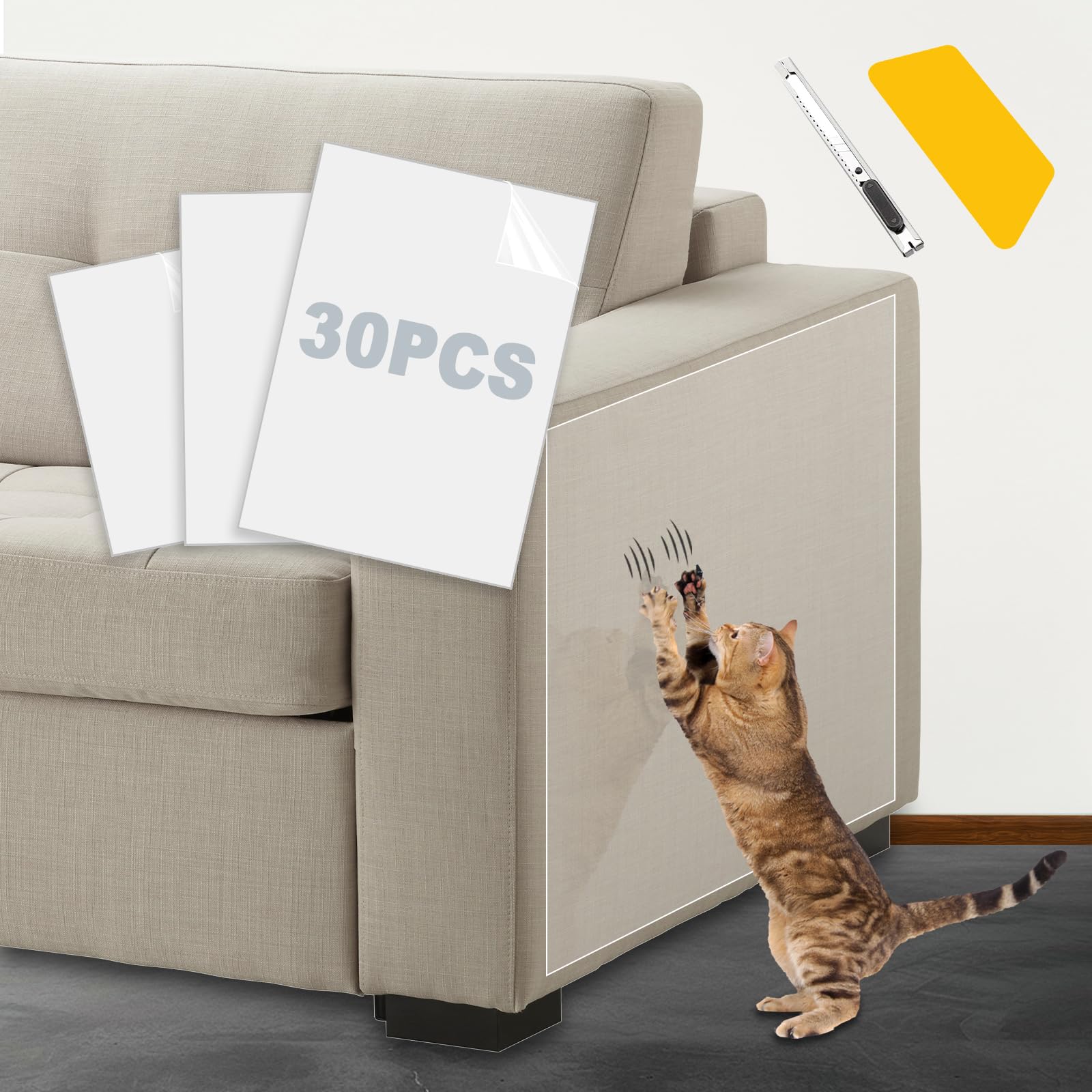 Vefhby cat scratch furniture protector 16x12in mat protects furniture