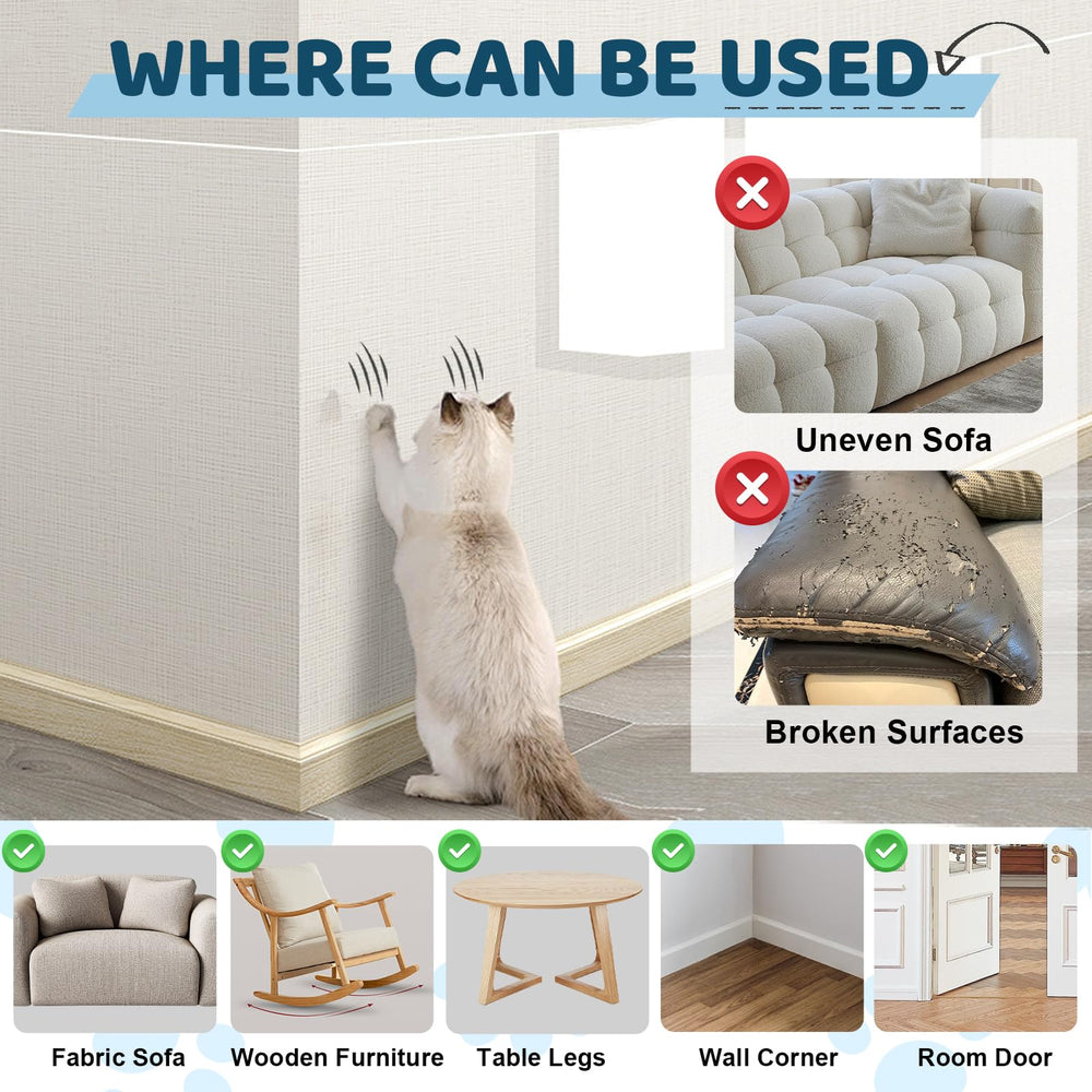 Vefhby wall protector demonstrating a dedicated scratch area for cats