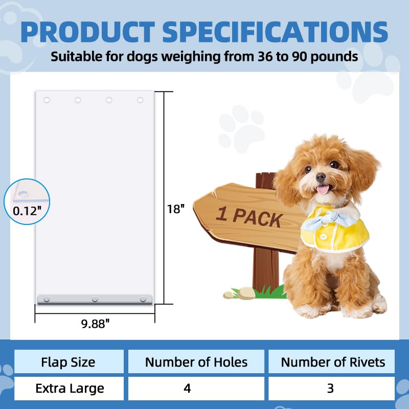 Vehipa door flap magnetic-bottom automatically closes to reduce drafts and keep out intruders.