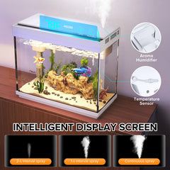 Vehipa humidification extender for adjustable aroma and humidity in-room ambiance.