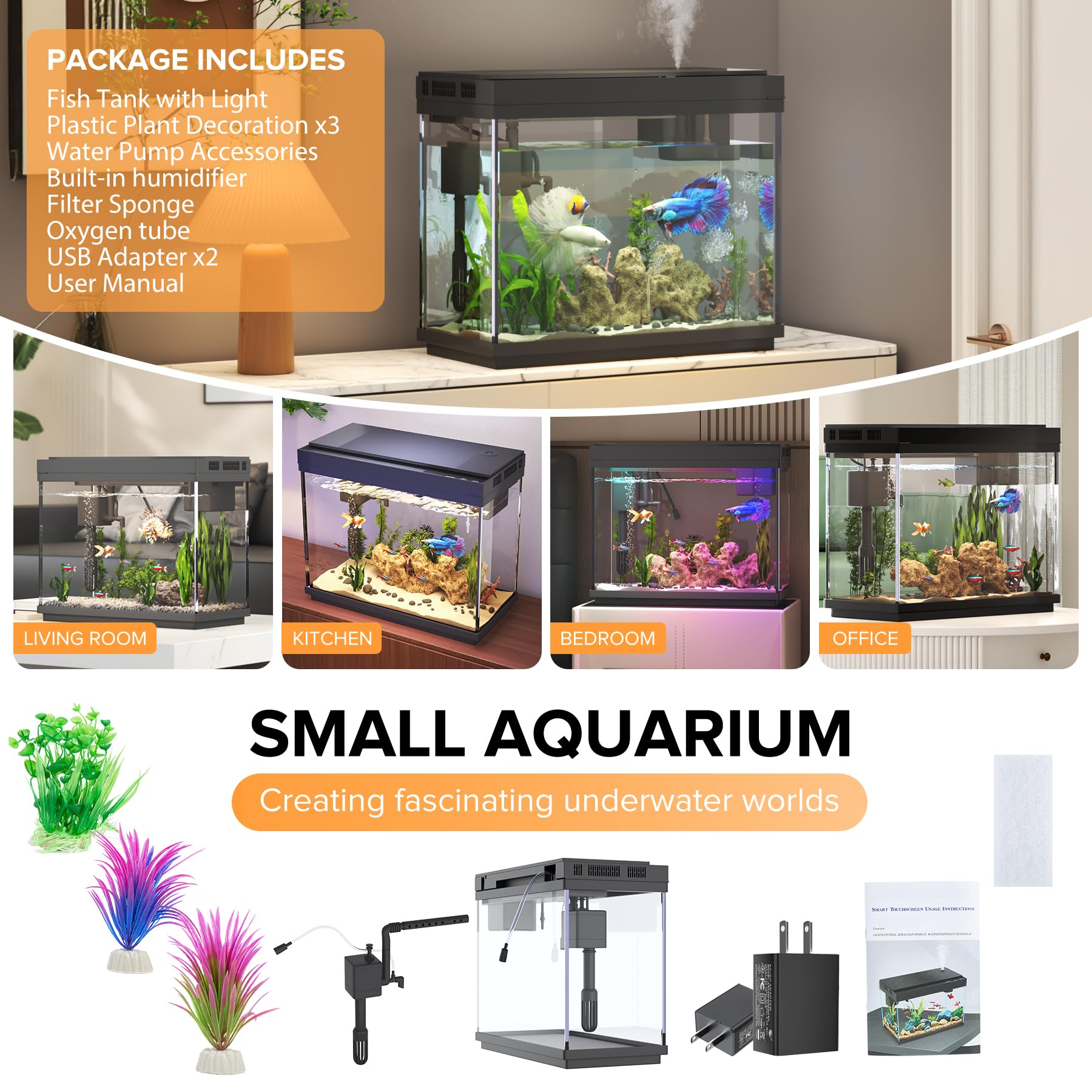 Vehipa quiet operation image illustrates sub-30dB performance in living spaces.