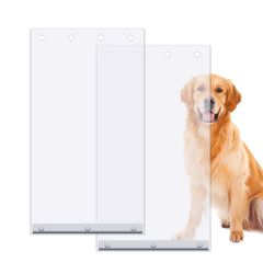 Vehipa XL replacement flap front view shows clear, weather-resistant design for year-round pet access