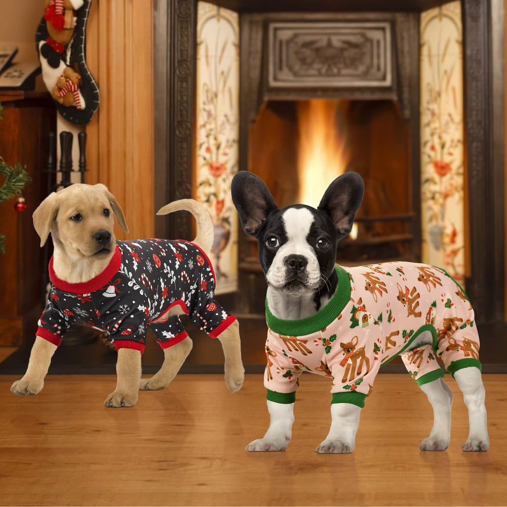 Vehomy Christmas dog pajamas pattern 06 four patterns for festive photos and events.