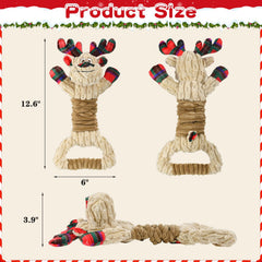 Vehomy Christmas Elk dog toy suited for tug of war and interactive games.
