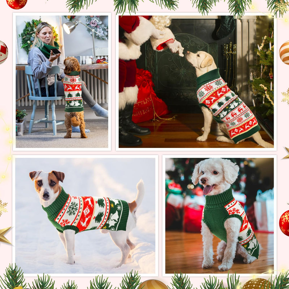 Vehomy dog Christmas sweater is ideal for holiday walks and family photos.