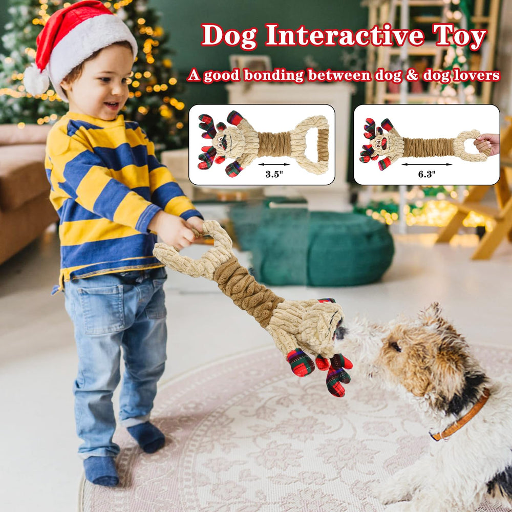 Vehomy dog toy with elastic band for tug-of-war and interactive play