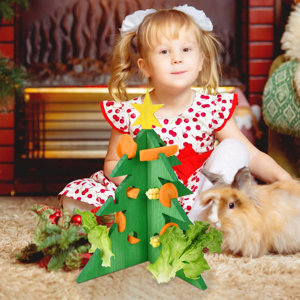 Vehomy holiday-friendly cage decor tree that engages small pets.