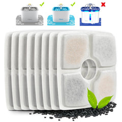 Veken 8-pack filters for 84oz fountain improve water taste and filtration.