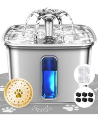 Veken cat water fountain assembly shows quick snap-together setup for easy hydration