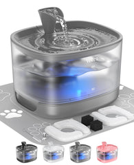 Veken cat water fountain with detachable tank for easy cleaning and refilling.