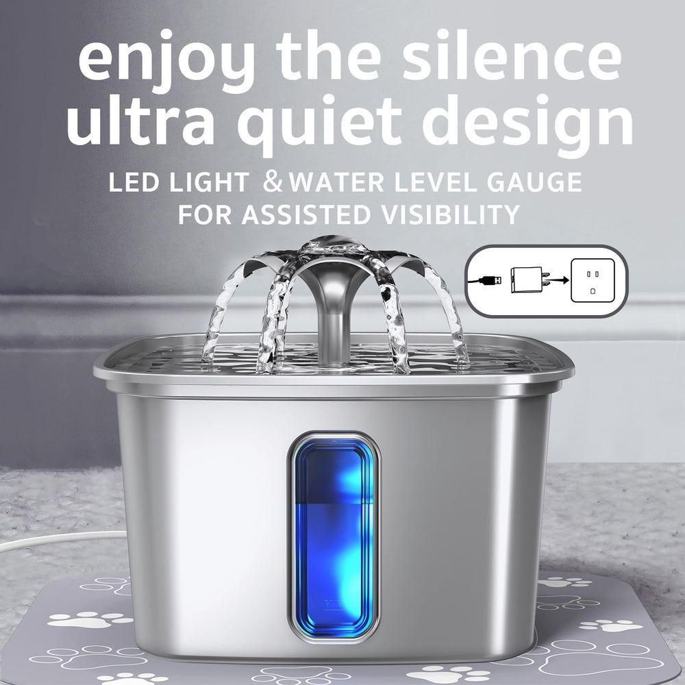 Veken cat water fountain leak-proof design prevents spills and protects floors