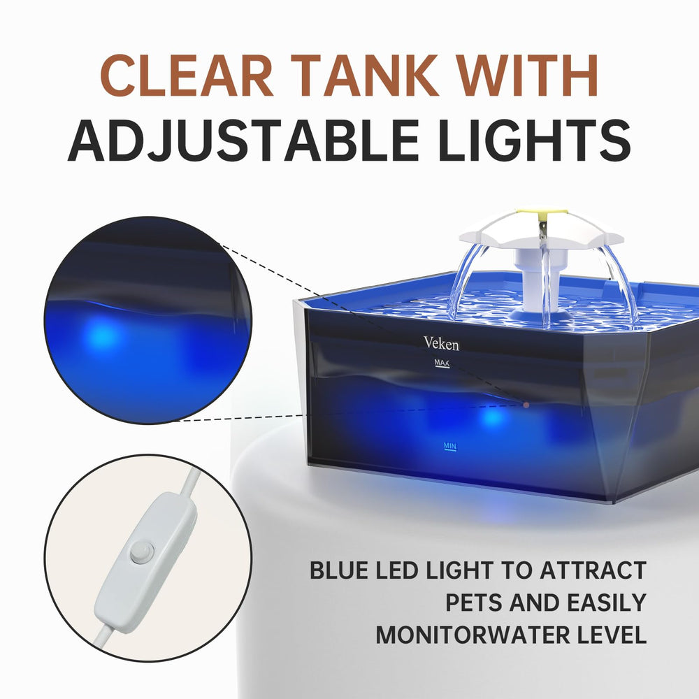 Veken multi-stage filtration system with carbon and silver filters for fresh-tasting water.