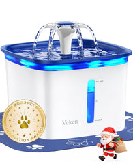 Veken pet fountain flower-flow attracts cats and dogs to drink more often.