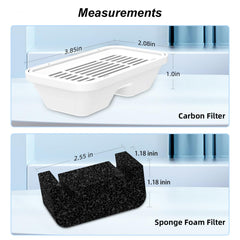 Vekonn carbon filters 6-pack — removes dirt and particles for clearer drinking water.
